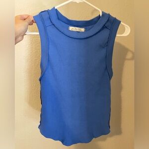 Free people blue tank top